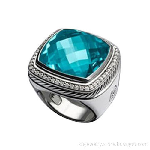 Cubic Zirconia Rings, Different Style and Material Can be Made for Clients, 925 Sterling Silver